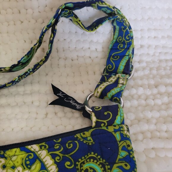 Vera Bradley Hipster Crossbody bag retired Rhythm & Blues zippers quilted EUC - Picture 5 of 12
